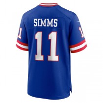 NY.Giants #11 Phil Simms Royal Classic Retired Player Game Jersey Stitched American Football Jerseys