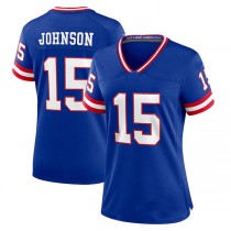NY.Giants #15 Collin Johnson Royal Classic Player Game Jersey Stitched American Football Jerseys