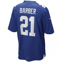 NY.Giants #21 Tiki Barber Royal Game Retired Player Jersey Stitched American Football Jerseys