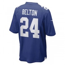 NY.Giants #24 Dane Belton Royal Game Player Jersey Stitched American Football Jerseys