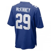 NY.Giants #29 Xavier McKinney Royal Game Jersey Stitched American Football Jerseys