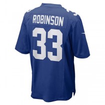 NY.Giants #33 Aaron Robinson Royal Game Player Jersey Stitched American Football Jerseys