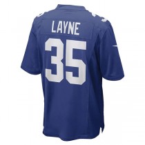 NY.Giants #35 Justin Layne Royal Game Player Jersey Stitched American Football Jerseys