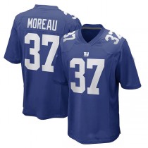 NY.Giants #37 Fabian Moreau Royal Game Player Jersey Stitched American Football Jerseys