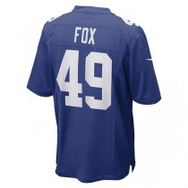 NY.Giants #49 Tomon Fox Royal Game Player Jersey Stitched American Football Jerseys