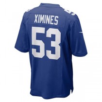 NY.Giants #53 Oshane Ximines Royal Game Jersey Stitched American Football Jerseys