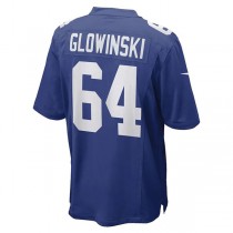 NY.Giants #64 Mark Glowinski Royal Game Player Jersey Stitched American Football Jerseys
