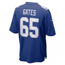 NY.Giants #65 Nick Gates Royal Game Jersey Stitched American Football Jerseys