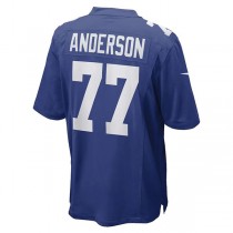 NY.Giants #77 Jack Anderson Royal Game Player Jersey Stitched American Football Jerseys