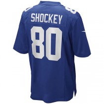 NY.Giants #80 Jeremy Shockey Royal Game Retired Player Jersey Stitched American Football Jerseys