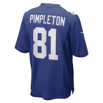 NY.Giants #81 Kalil Pimpleton Royal Game Player Jersey Stitched American Football Jerseys