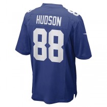 NY.Giants #88 Tanner Hudson Royal Game Player Jersey Stitched American Football Jerseys