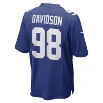 NY.Giants #98 D.J. Davidson Royal Game Player Jersey Stitched American Football Jerseys