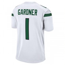NY.Jets #1 Ahmad Sauce Gardner White 2022 Draft First Round Pick Game Jersey Stitched American Football Jerseys