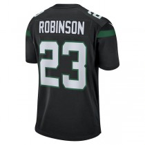 NY.Jets #23 James Robinson Stealth Black Alternate Game Player Jersey Stitched American Football Jerseys