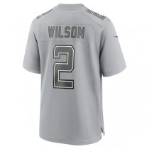 NY.Jets #2 Zach Wilson Gray Atmosphere Fashion Game Jersey Stitched American Football Jerseys