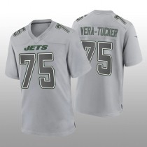 NY.Jets #75 Alijah Vera-Tucker Gray Game Atmosphere Jersey Stitched American Football Jerseys