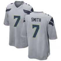 NY.Jets #7 Geno Smith Gray Game Custom Jersey Stitched American Football Jerseys