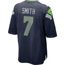 NY.Jets #7 Geno Smith Navy Game Player Jersey Stitched American Football Jerseys