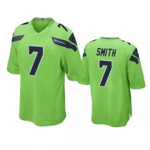 NY.Jets #7 Geno Smith Neon Green Game Jersey Stitched American Football Jerseys