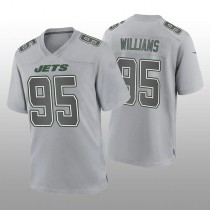 NY.Jets #95 Quinnen Williams Gray Game Atmosphere Jersey Stitched American Football Jerseys
