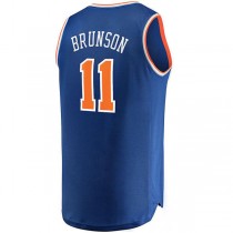 NY.Knicks #11 Jalen Brunson Fanatics Branded Fast Break Replica Jersey Icon Edition Blue Stitched American Basketball Jersey