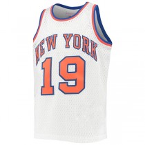 NY.Knicks #19 Willis Reed Mitchell & Ness 1969-70 Hardwood Classics Swingman Jersey White Stitched American Basketball Jersey
