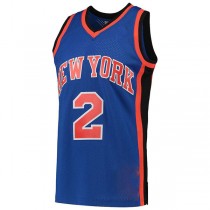 NY.Knicks #2 Larry Johnson Mitchell & Ness Hardwood Classics 1998-99 Swingman Jersey Blue Stitched American Basketball Jersey
