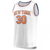 NY.Knicks #30 Julius Randle Fanatics Branded 2020-21 Fast Break Replica Player Jersey Association Edition White Stitched American Basketball Jersey