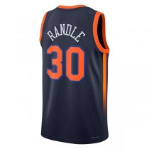 NY.Knicks #30 Julius Randle Jordan Brand 2022-23 Statement Edition Swingman Jersey Navy Stitched American Basketball Jersey