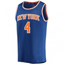 NY.Knicks #4 Derrick Rose Fanatics Branded 2022-23 Fast Break Replica Jersey Blue Icon Edition Stitched American Basketball Jersey