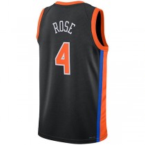 NY.Knicks #4 Derrick Rose Unisex 2022-23 Swingman Jersey City Edition Navy Stitched American Basketball Jersey