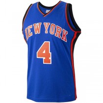 NY.Knicks #4 Nate Robinson Mitchell & Ness 2005-06 Hardwood Classics Swingman Player Jersey Blue Stitched American Basketball Jersey