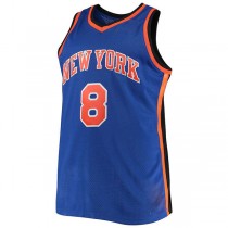 NY.Knicks #8 Latrell Sprewell Mitchell & Ness Big & Tall Hardwood Classics Jersey Blue Stitched American Basketball Jersey