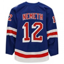 NY.Rangers #12 Patrik Nemeth Fanatics Authentic Game-Used Blue Stitched American Hockey Jerseys
