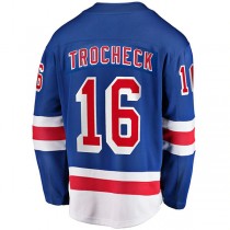 NY.Rangers #16 Vincent Trocheck Fanatics Branded Home Breakaway Player Jersey Blue Stitched American Hockey Jerseys