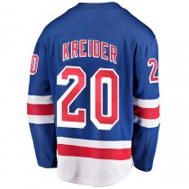 NY.Rangers #20 Chris Kreider Fanatics Branded Home Breakaway Player Jersey Blue Blue Stitched American Hockey Jerseys