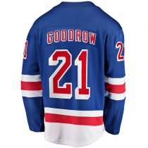 NY.Rangers #21 Barclay Goodrow Fanatics Branded Home Breakaway Player Jersey Blue Blue Stitched American Hockey Jerseys
