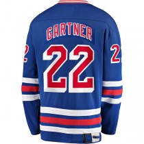 NY.Rangers #22 Mike Gartner Fanatics Branded Premier Breakaway Retired Player Jersey Blue Stitched American Hockey Jerseys