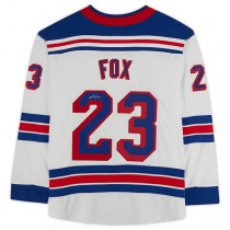 NY.Rangers #23 Adam Fox Fanatics Authentic Autographed Fanatics Breakaway Jersey White Stitched American Hockey Jerseys