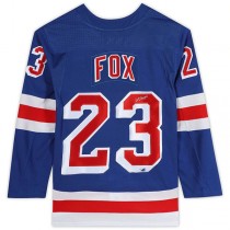 NY.Rangers #23 Adam Fox Fanatics Authentic Autographed Jersey Royal Stitched American Hockey Jerseys