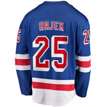 NY.Rangers #25 Libor Hajek Fanatics Branded 2017-18 Home Breakaway Replica Jersey Blue Stitched American Hockey Jerseys