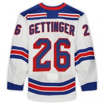 NY.Rangers #26 Tim Gettinger Fanatics Authentic Game-Used White Stitched American Hockey Jerseys