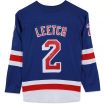 NY.Rangers #2 Brian Leetch Fanatics Authentic Autographed Fanatics Breakaway Jersey Blue Blue Stitched American Hockey Jerseys