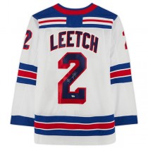 NY.Rangers #2 Brian Leetch Rangers Fanatics Authentic Autographed White Stitched American Hockey Jerseys