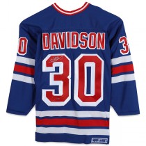 NY.Rangers #30 John Davidson Fanatics Authentic Autographed Blue Jersey Blue Stitched American Hockey Jerseys