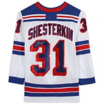 NY.Rangers #31 Igor Shesterkin Fanatics Authentic Autographed White Jersey Stitched American Hockey Jerseys