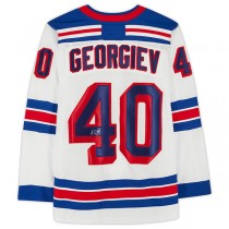 NY.Rangers #40 Alexandar Georgiev Fanatics Authentic Autographed White Stitched American Hockey Jerseys