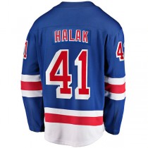 NY.Rangers #41 Jaroslav Halak Fanatics Branded Home Breakaway Player Jersey Blue Stitched American Hockey Jerseys