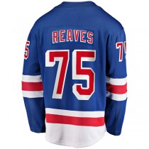 NY.Rangers #75 Ryan Reaves Fanatics Branded Home Breakaway Player Jersey Blue Stitched American Hockey Jerseys